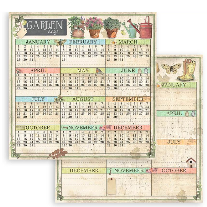 Stamperia Garden 12" x 12" Scrapbooking Paper Pad