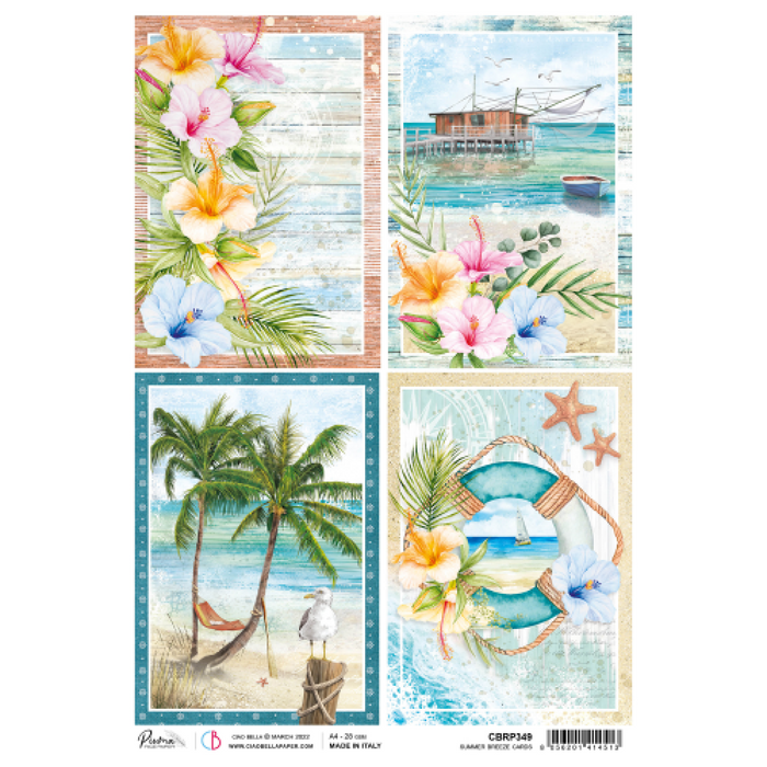 Ciao Bella Summer Breeze A4 Rice Paper (Summer Breeze Cards)