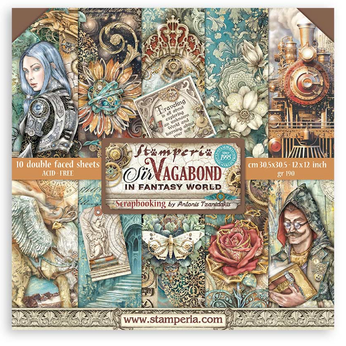 Stamperia Sir Vagabond In Fantasy World 12" x 12" Scrapbooking Paper Pad