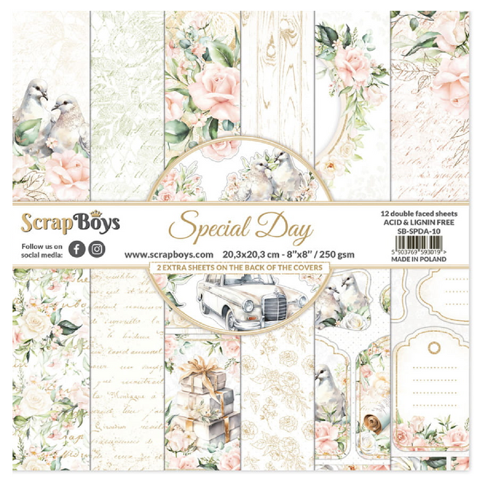 ScrapBoys Special Day 8" x"8 Scrapbook Paper Pad