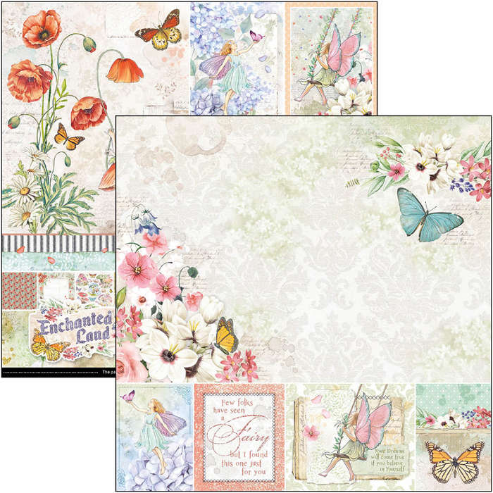 Ciao Bella Paper Enchanted Land 12" x 12" Scrapbooking Paper Set