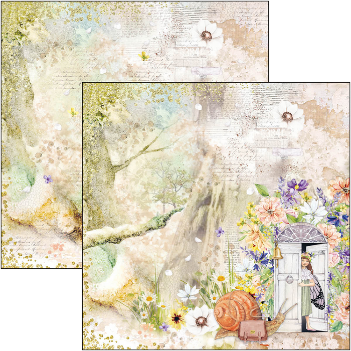 Ciao Bella Paper Enchanted Land 12" x 12" Scrapbooking Paper Set