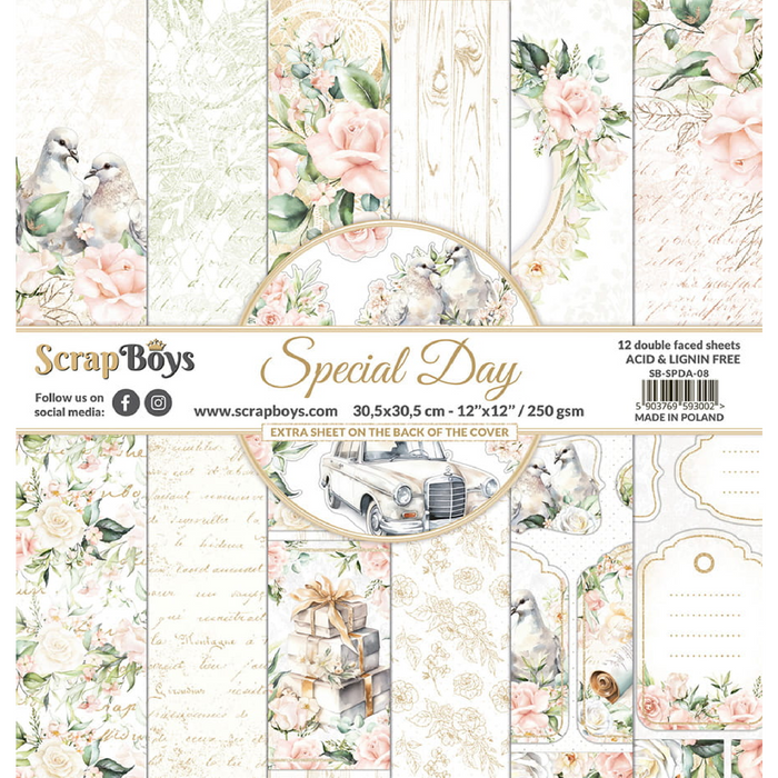 ScrapBoys Special Day 12" x"12 Scrapbook Paper Set