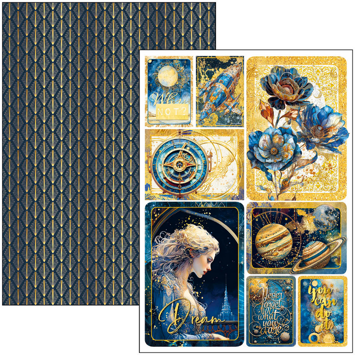 Ciao Bella Celestial A4 Scrapbooking Paper Set