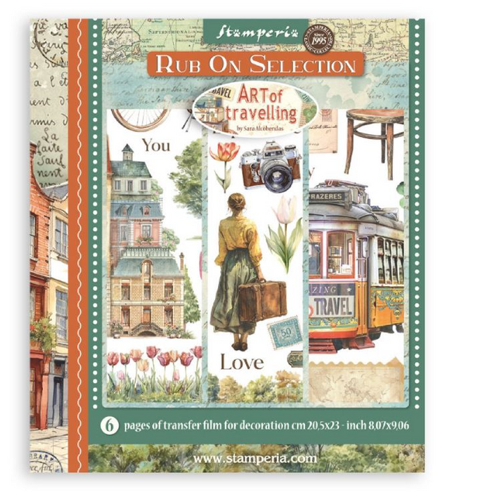 Stamperia Art Of Travelling Rub On Transfers - Assorted Pack