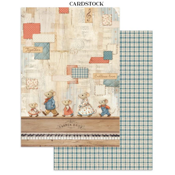 Stamperia Family Junk Journal Stickers Cut-outs Backgrounds