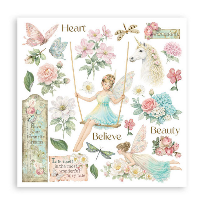 Stamperia Paper Wonderland Rub On Transfers - Assorted Pack