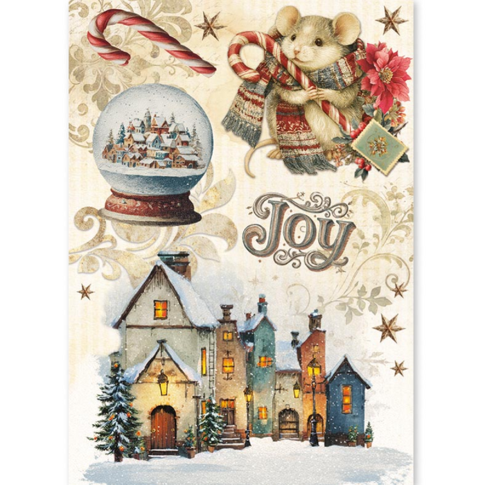 Ciao Bella Paper Cozy Christmas A5 Mixed Rice Paper 8pc