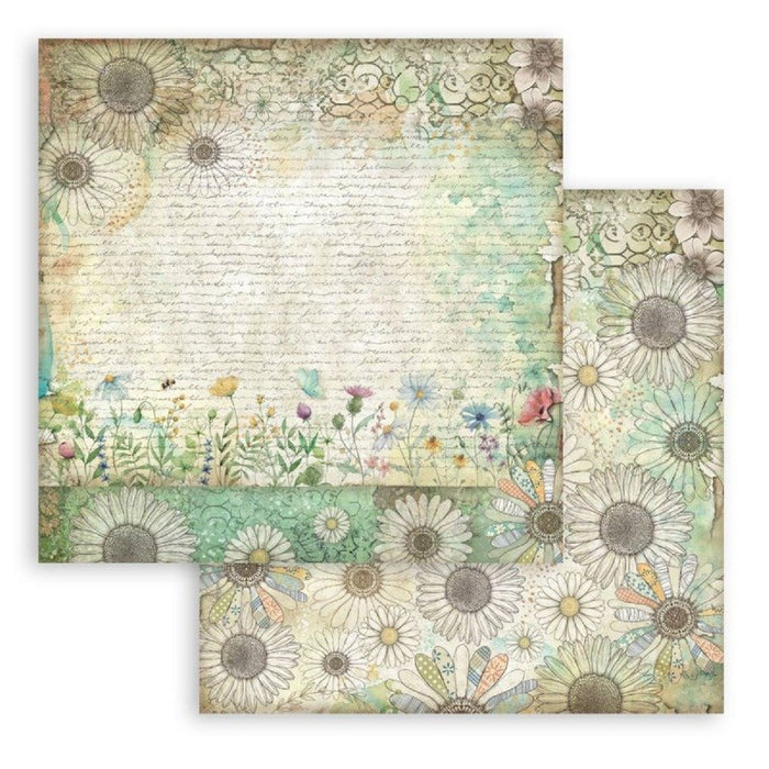 Stamperia Daisy Art 8" x 8" Scrapbooking Paper Pad