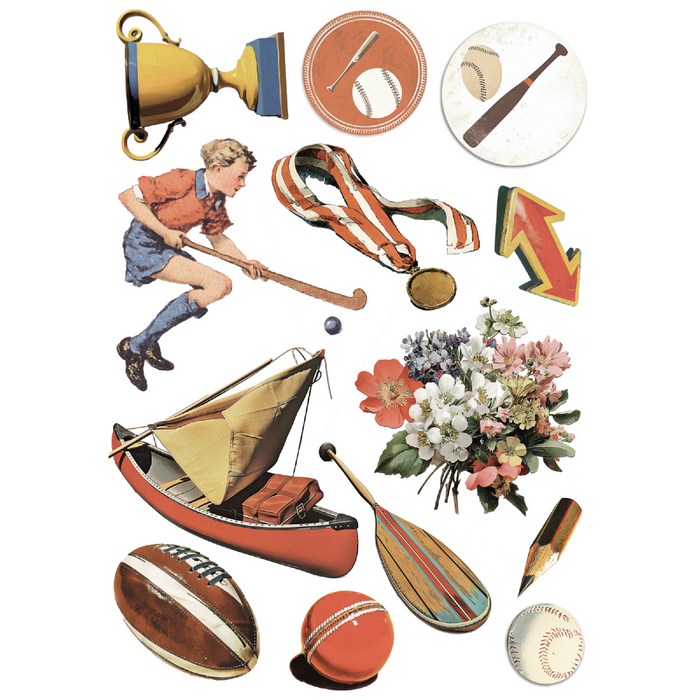 Ciao Bella Sports Days A5 Mixed Rice Paper 8pc