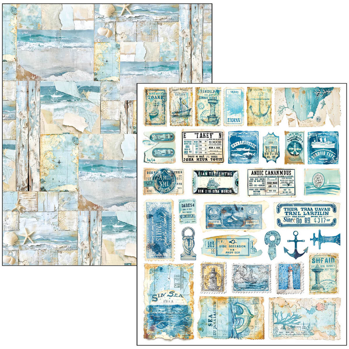 Ciao Bella Paper Edge of the Ocean A4 Maxi Mixed Media Book