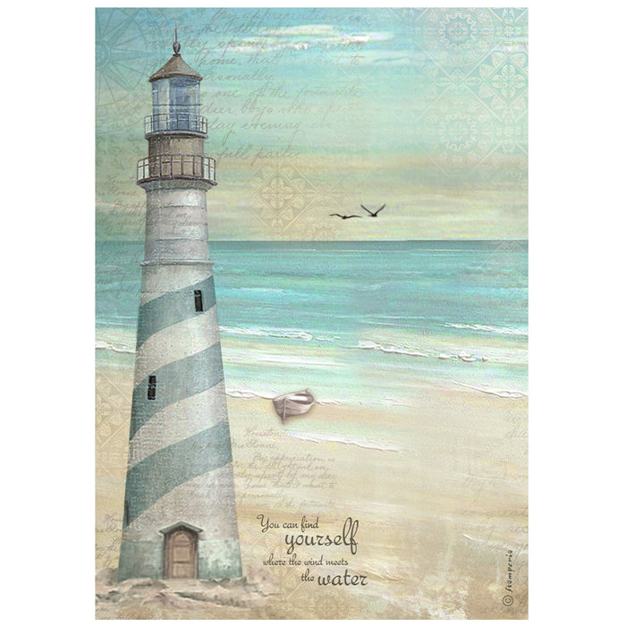 Stamperia Sea Land A4 Rice Paper (Lighthouse)