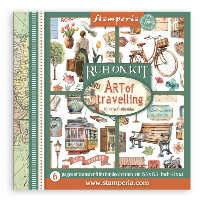 Stamperia Art Of Travelling Rub On Transfers - Assorted Pack