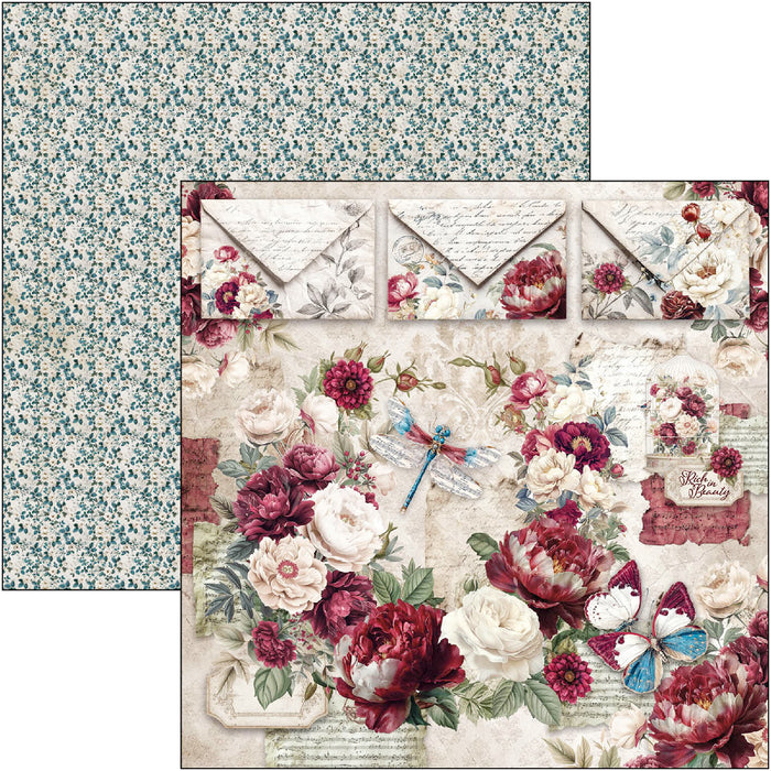 Ciao Bella Paper Bohemian Burgundy 12" x 12" Scrapbooking Paper Set