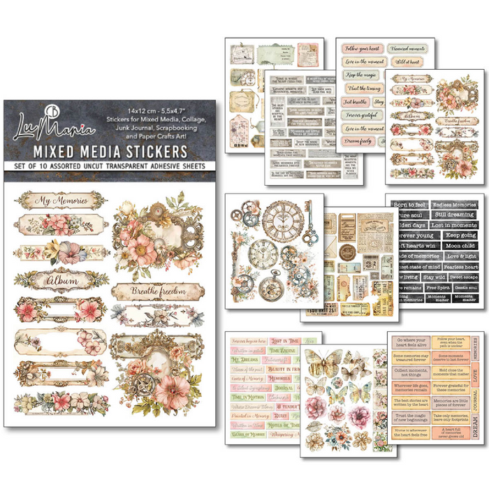 Ciao Bella Paper Lost in Time Sticker Set 10pc