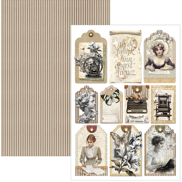 Ciao Bella Typographic A4 Scrapbooking Paper Set