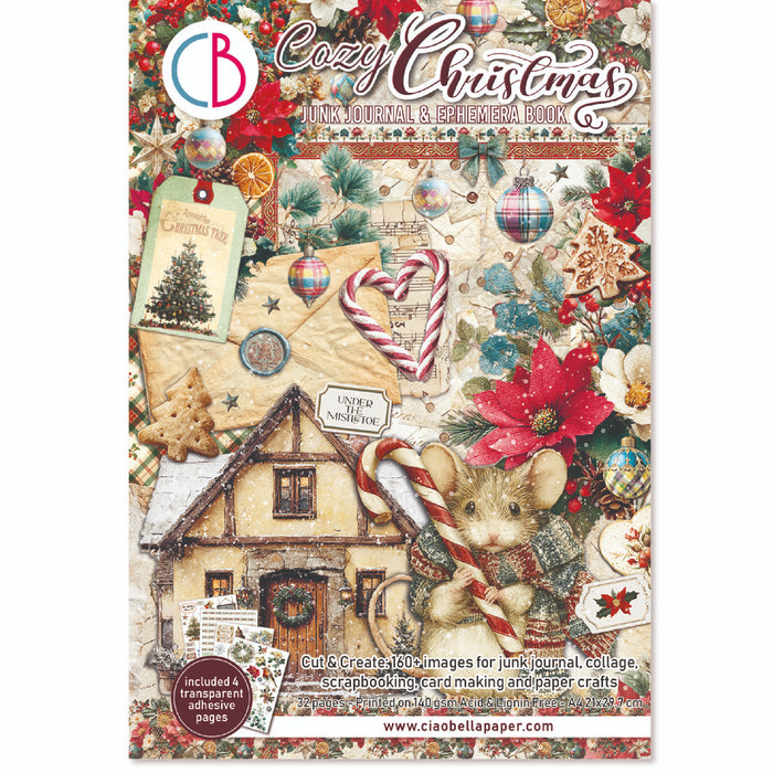 Ciao Bella Paper Cozy Christmas A4 Junk Journal & Ephemera Book