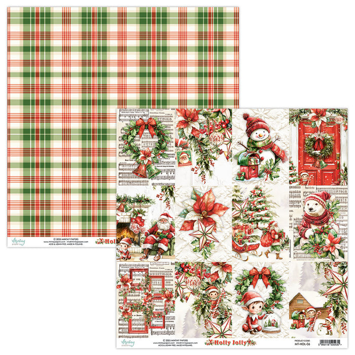Mintay Holly Jolly 12" x"12 Scrapbooking Paper Set