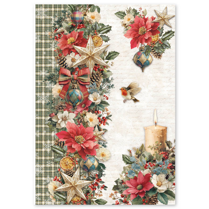 Ciao Bella Paper Merry & Bright A4 Mixed Rice Paper 4pc