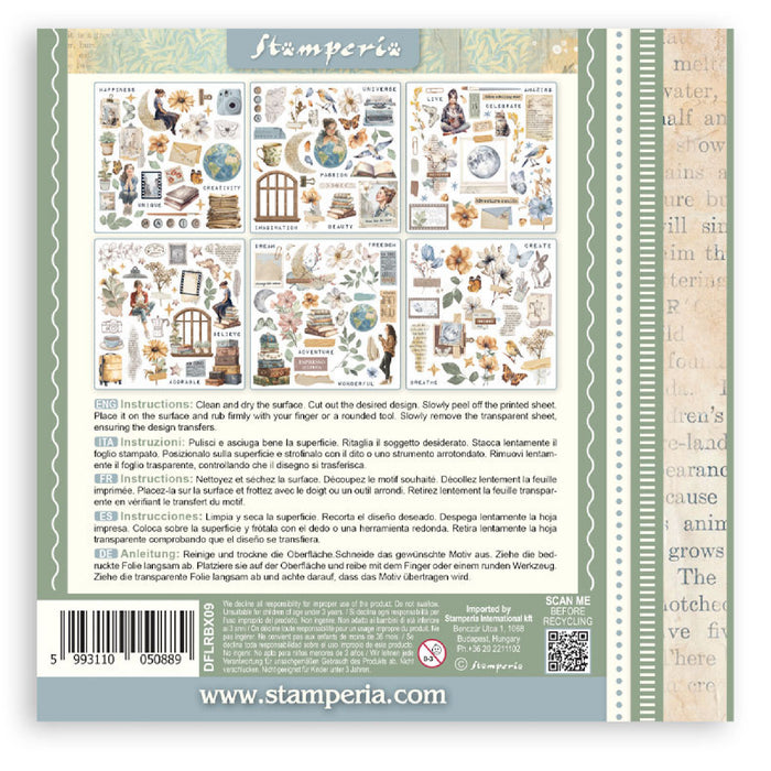 Stamperia Secret Diary Rub On Transfers - Assorted Pack