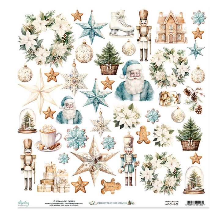 Mintay Christmas Blessings 12" x"12 Scrapbooking Paper Set