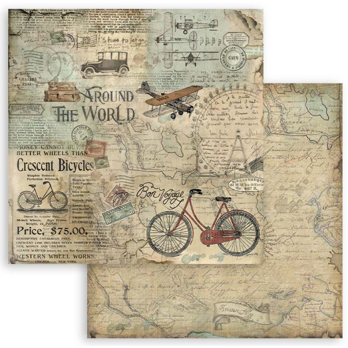 Stamperia Around The World 12" x 12" Scrapbooking Paper Pad