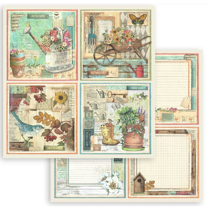 Stamperia Garden 12" x 12" Scrapbooking Paper Pad