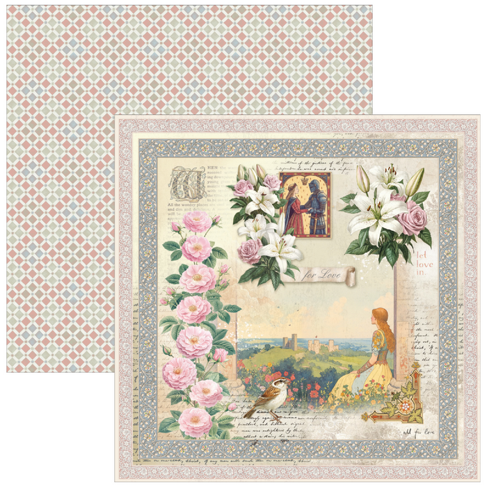 Ciao Bella Paper Courtly Love 8" x 8" Scrapbooking Paper Set