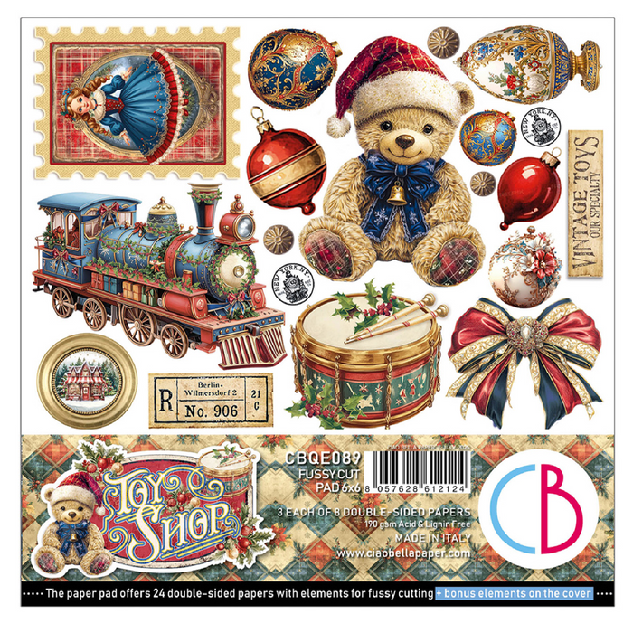 Ciao Bella Toy Shop 6" x 6" Fussy Cut Pad
