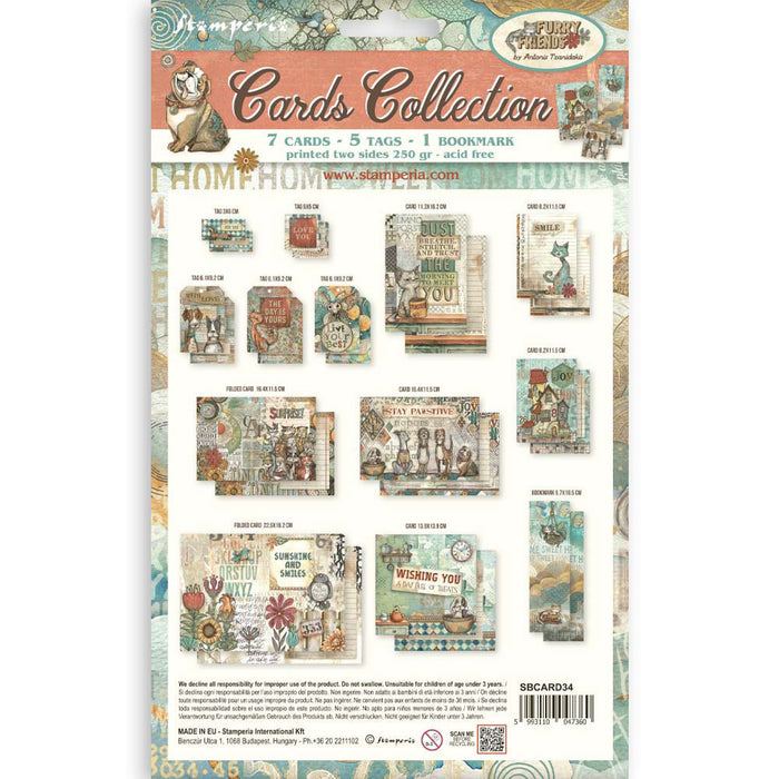 Stamperia Furry Friends Cards & Tags Collection