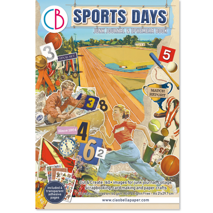 Ciao Bella Sports Days A4 Junk Journal & Ephemera Book