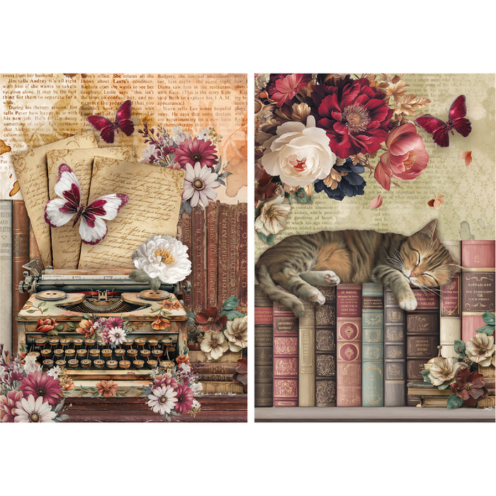 Ciao Bella Book Lovers A5 Mixed Rice Paper 8pc