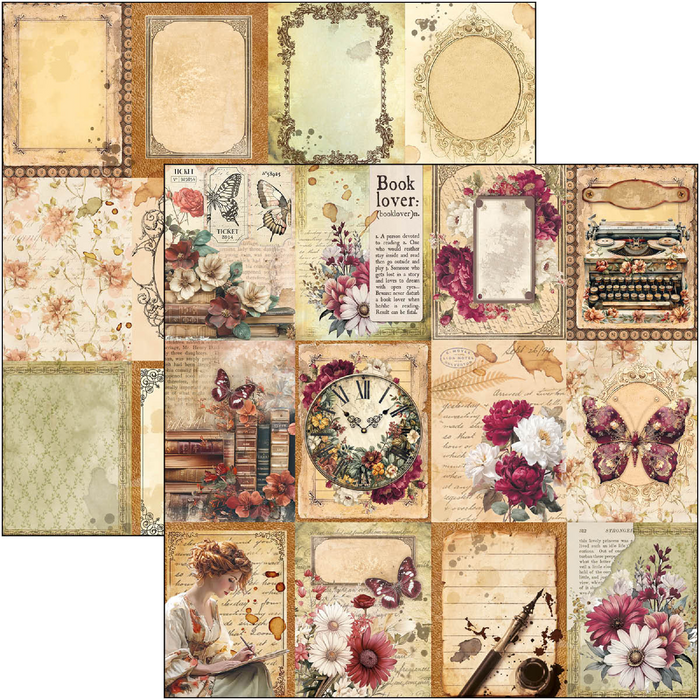 Ciao Bella Book Lovers 12" x 12" Scrapbooking Paper Set