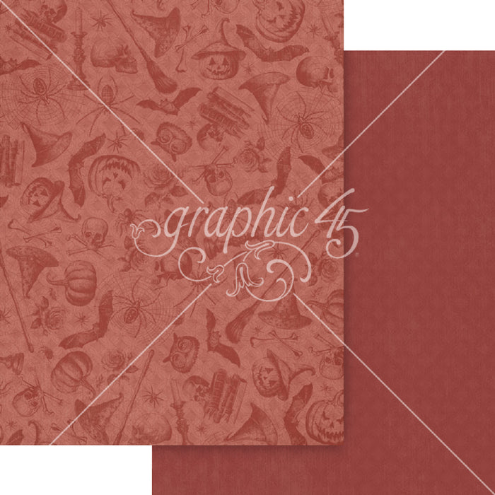 Graphic 45 Ghostly Greetings 8.5" x 11" Patterns & Solids Pack