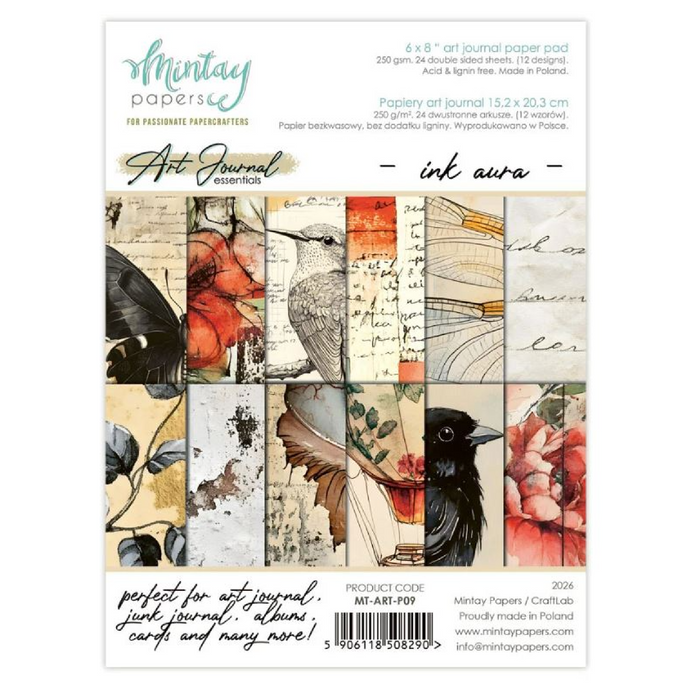 Mintay Paper Ink Aura 6" x"8 Art Journal Paper Pad
