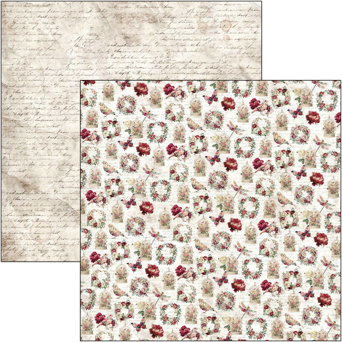 Ciao Bella Paper Bohemian Burgundy 12" x 12" Scrapbooking Paper Set