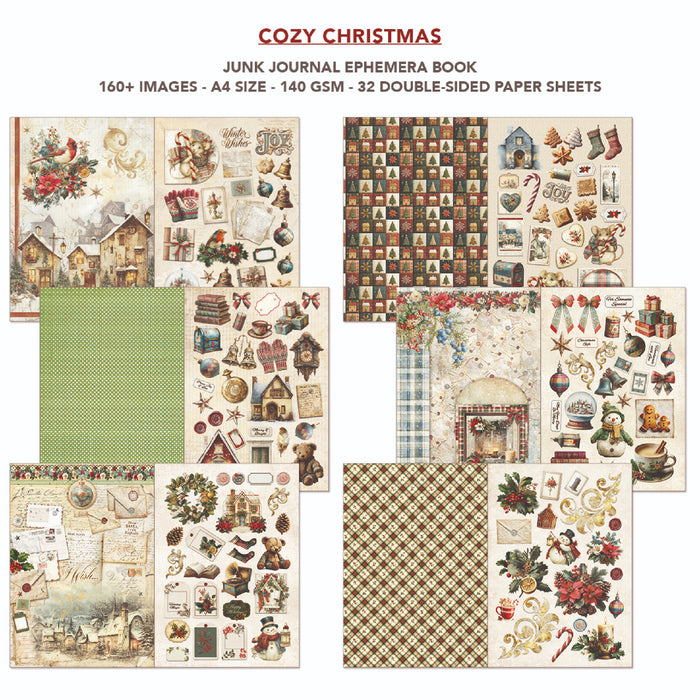 Ciao Bella Paper Cozy Christmas A4 Junk Journal & Ephemera Book
