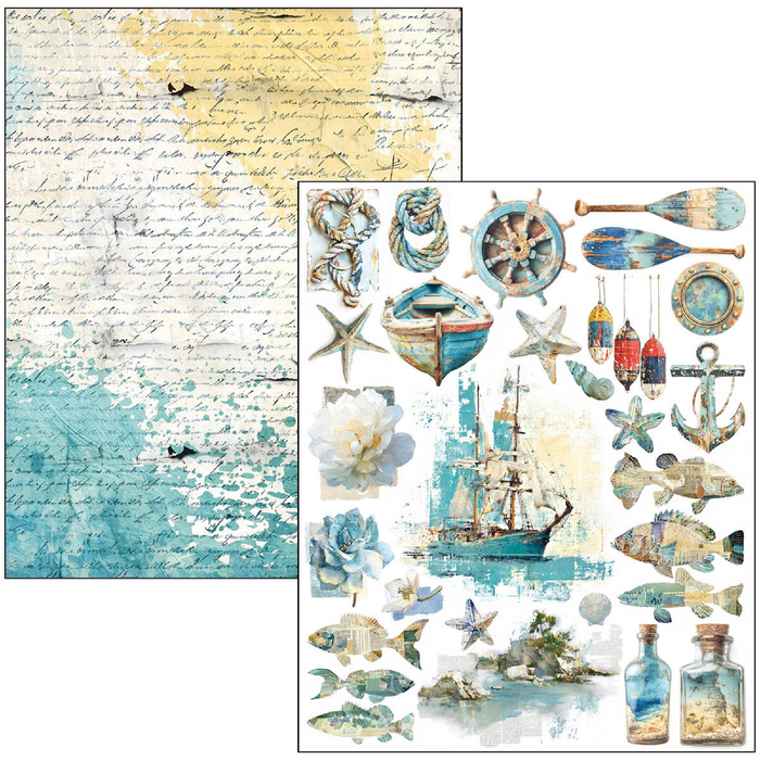 Ciao Bella Paper Edge of the Ocean A4 Maxi Mixed Media Book