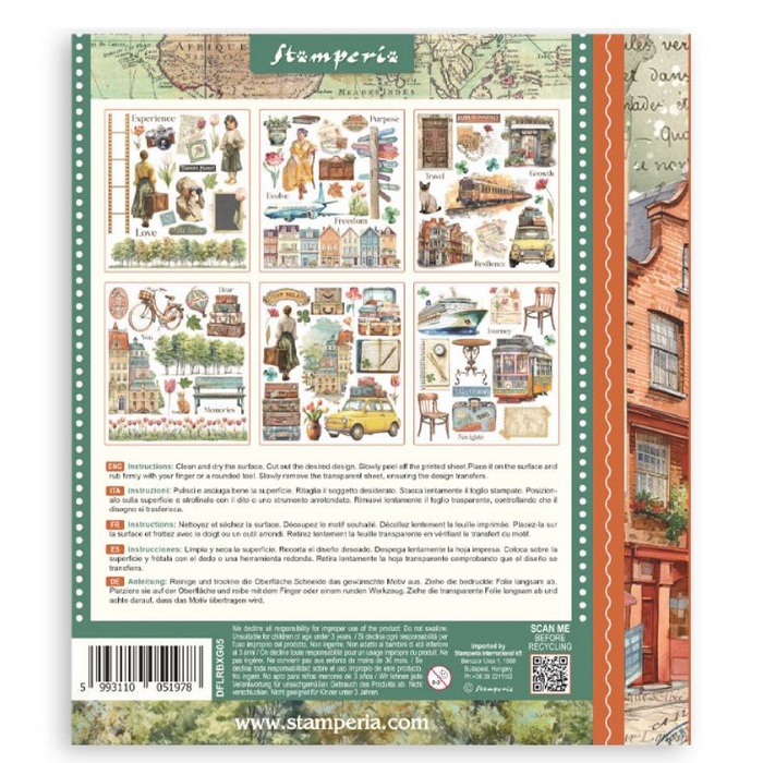 Stamperia Art Of Travelling Rub On Transfers - Assorted Pack