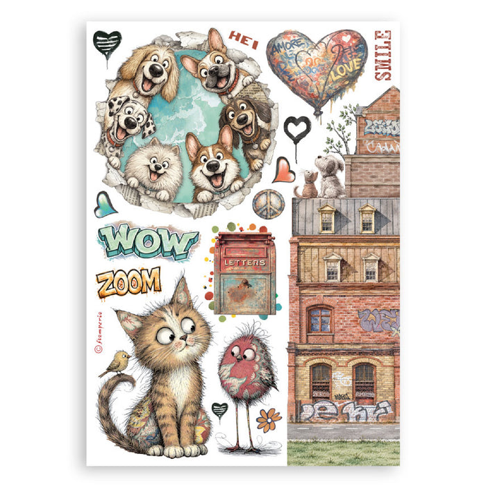 Stamperia Paper Furry Friends 2 A5 Washi Pad