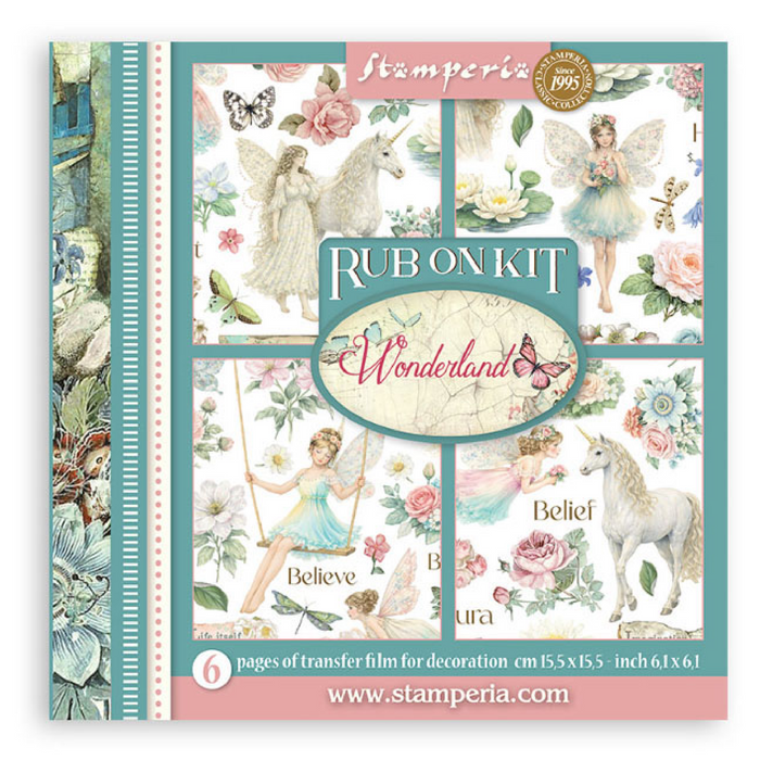 Stamperia Paper Wonderland Rub On Transfers - Assorted Pack