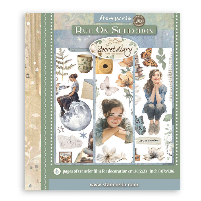 Stamperia Secret Diary Rub-On Selection Pack