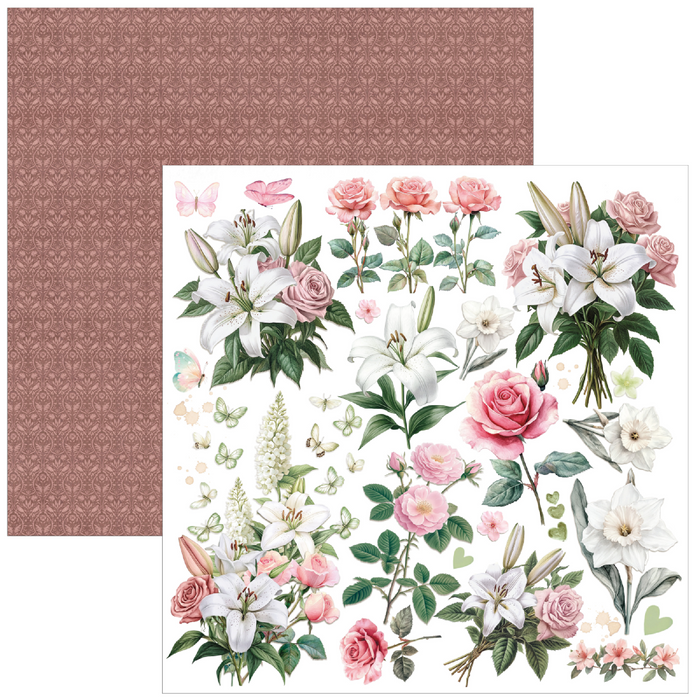 Ciao Bella Paper Courtly Love 12" x 12" Scrapbooking Paper Set