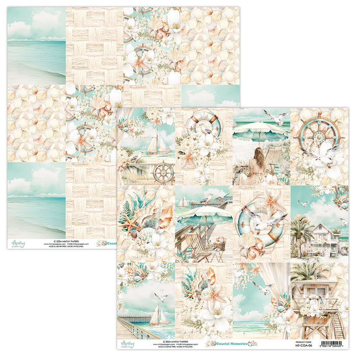 Mintay Coastal Memories 12" x"12 Scrapbooking Paper Set