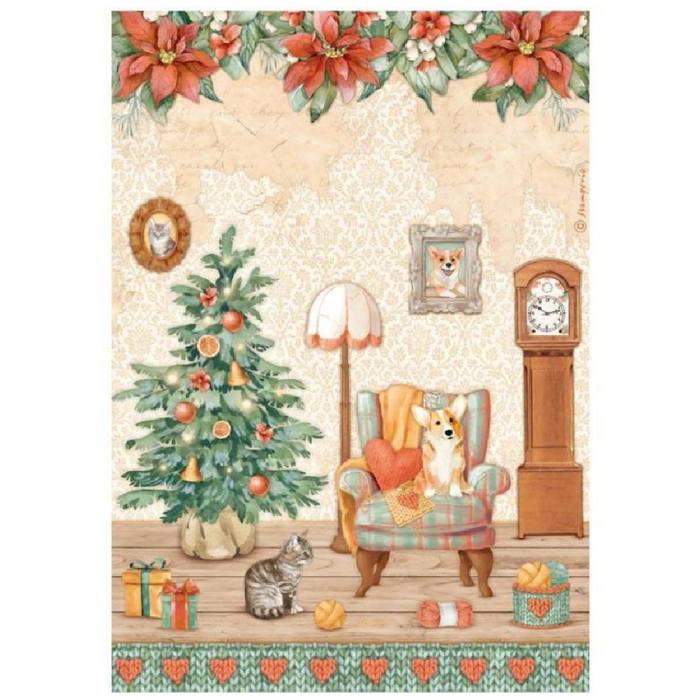 Stamperia All Around Christmas A4 Rice Paper Sweet Room