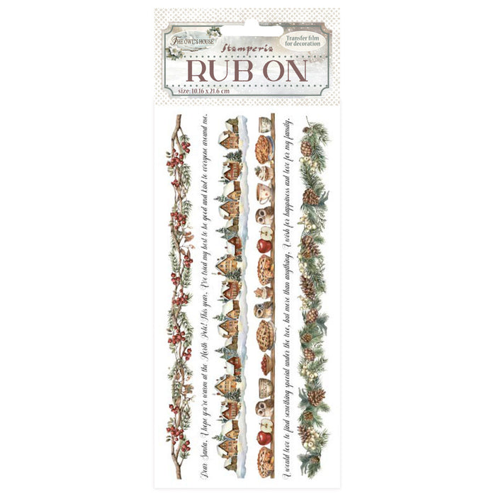 Stamperia The Owl's House Rub - On Stripes