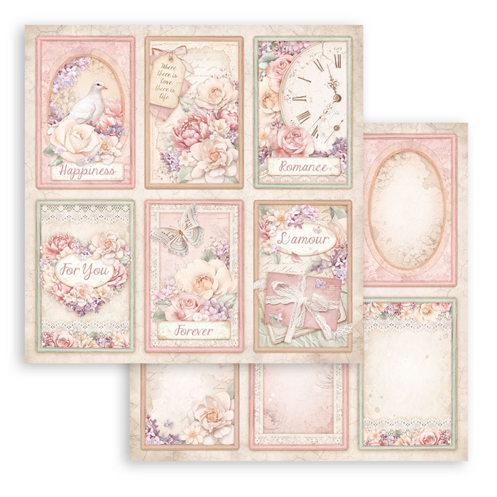 Stamperia Romance Forever 8" x 8" Scrapbooking Paper Pad