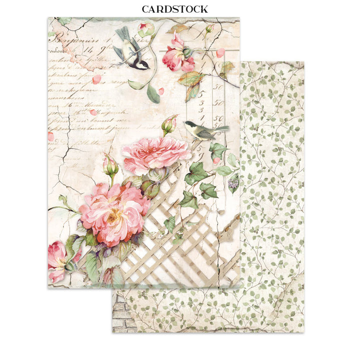 Stamperia House Of Roses Junk Journal Stickers Cut-outs Backgrounds