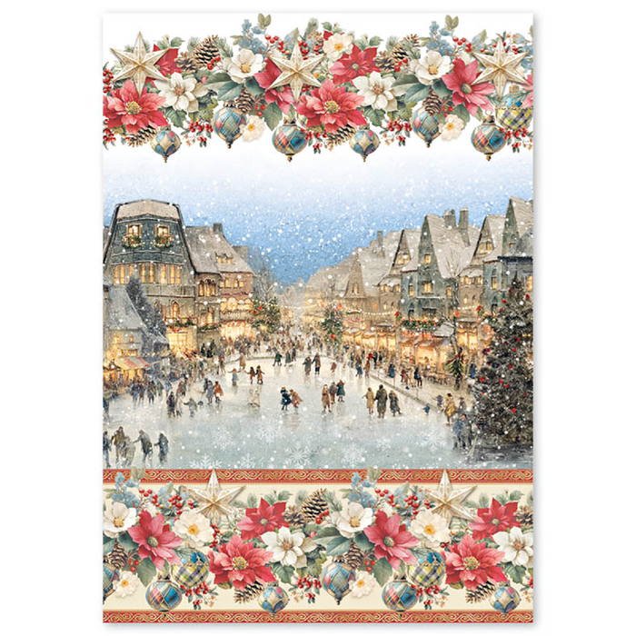 Ciao Bella Paper Merry & Bright A4 Mixed Rice Paper 4pc