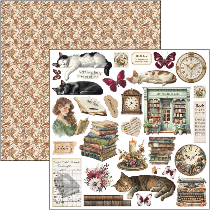 Ciao Bella Book Lovers 12" x 12" Scrapbooking Paper Set